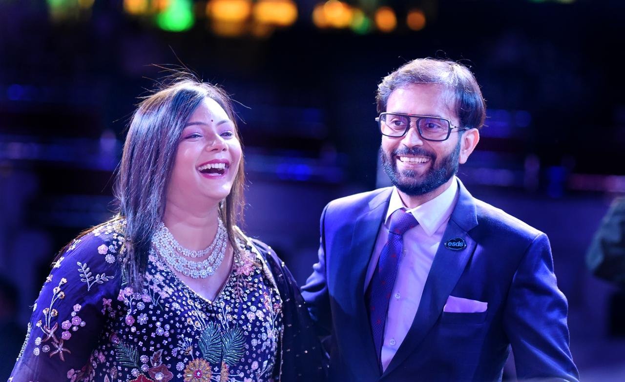 Komal and Piyush Somani at an event