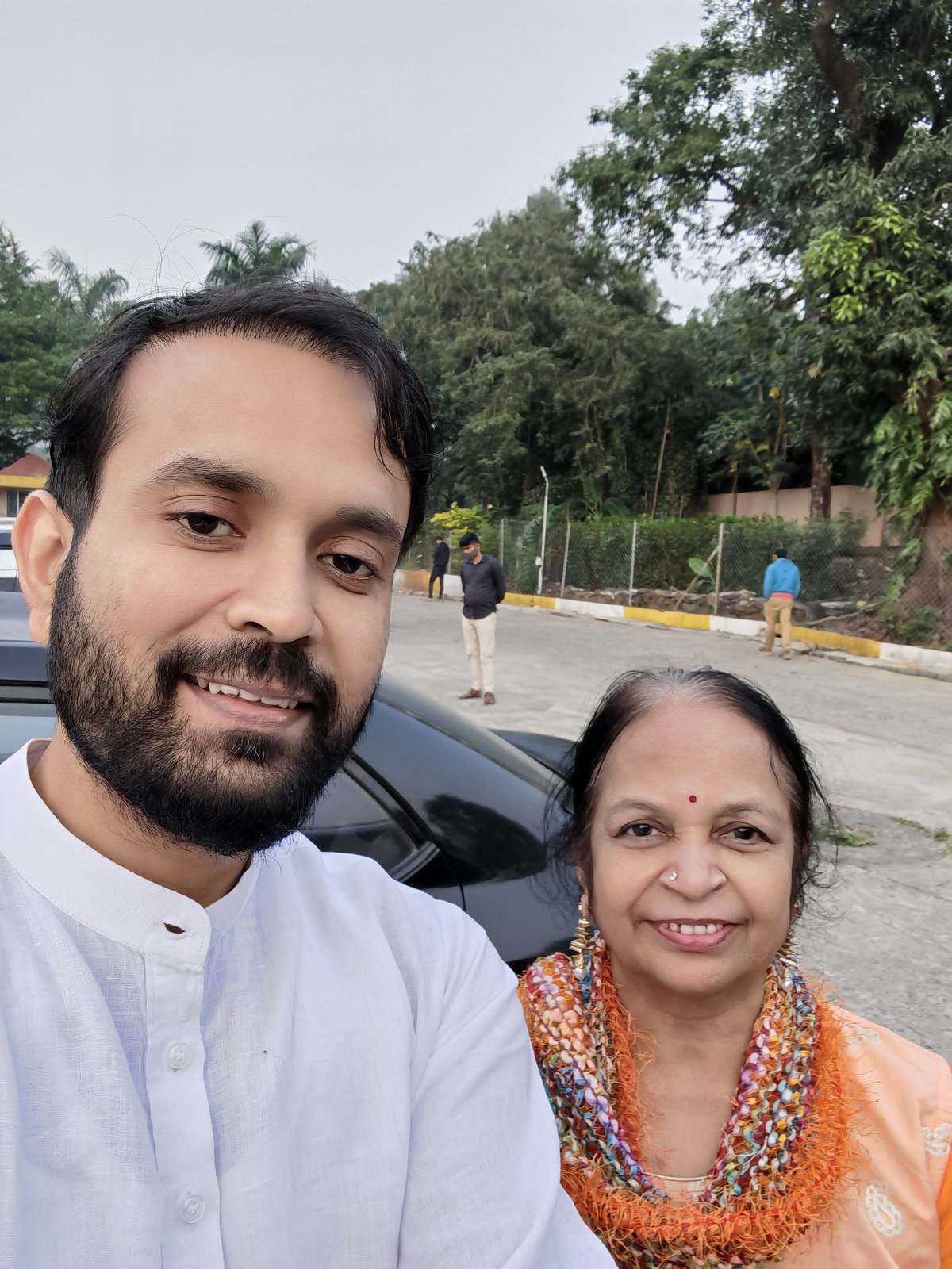Piyush with his mother Sarala Somani at Vipassana International Academy, Igatpuri